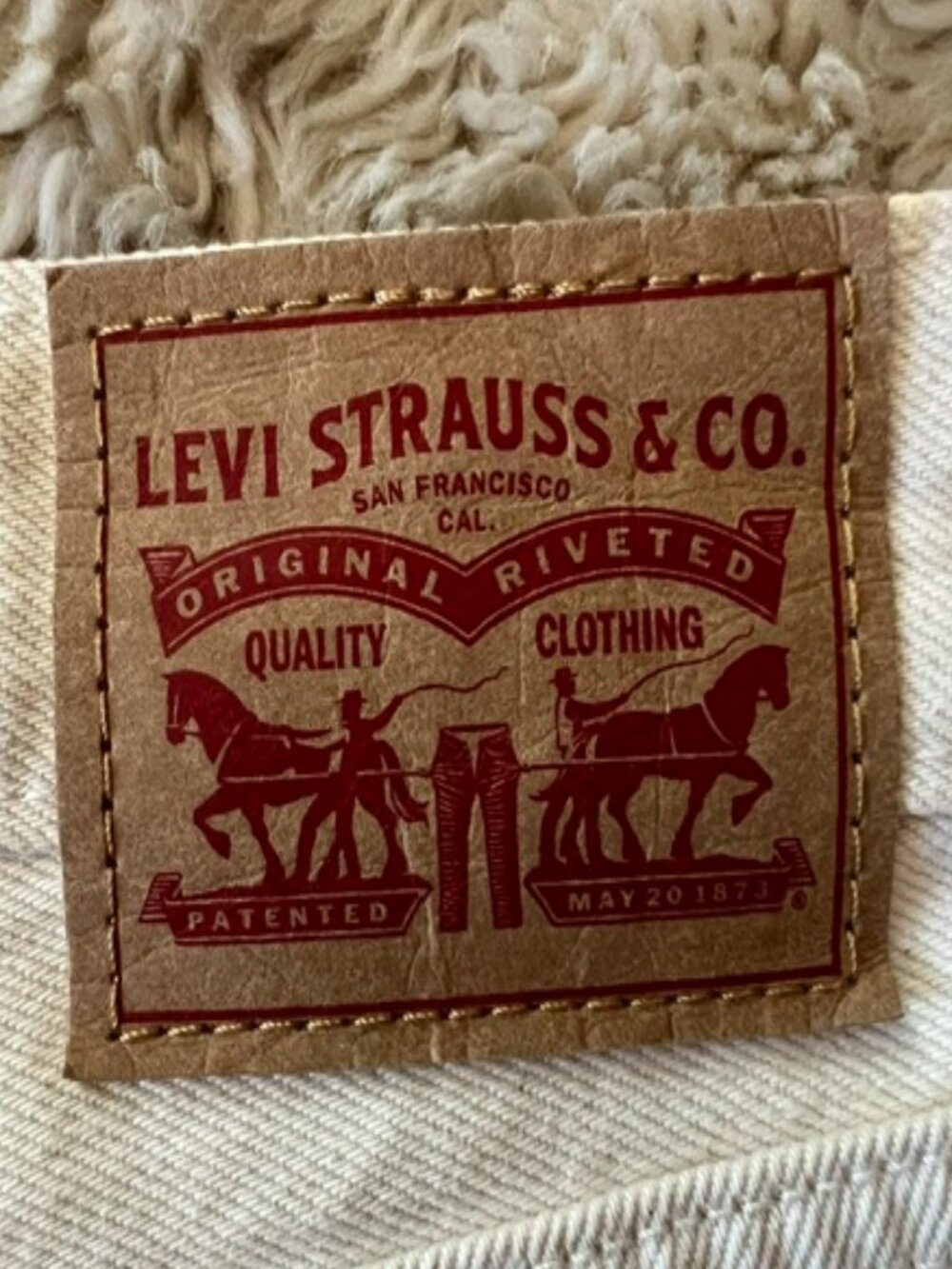 Levi’s Low Pro Cream Straight Stonewash Jeans Woman's W 27 - Picture 8 of 14